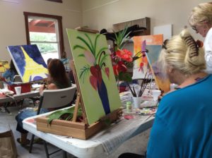 Painting with Peggy students