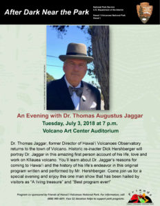 After Dark Near The Park- An Evening with Dr. Thomas Augustus Jagger @ Dietrich Varez Hall at VACʻs Niʻaulani Campus | Volcano | Hawaii | United States