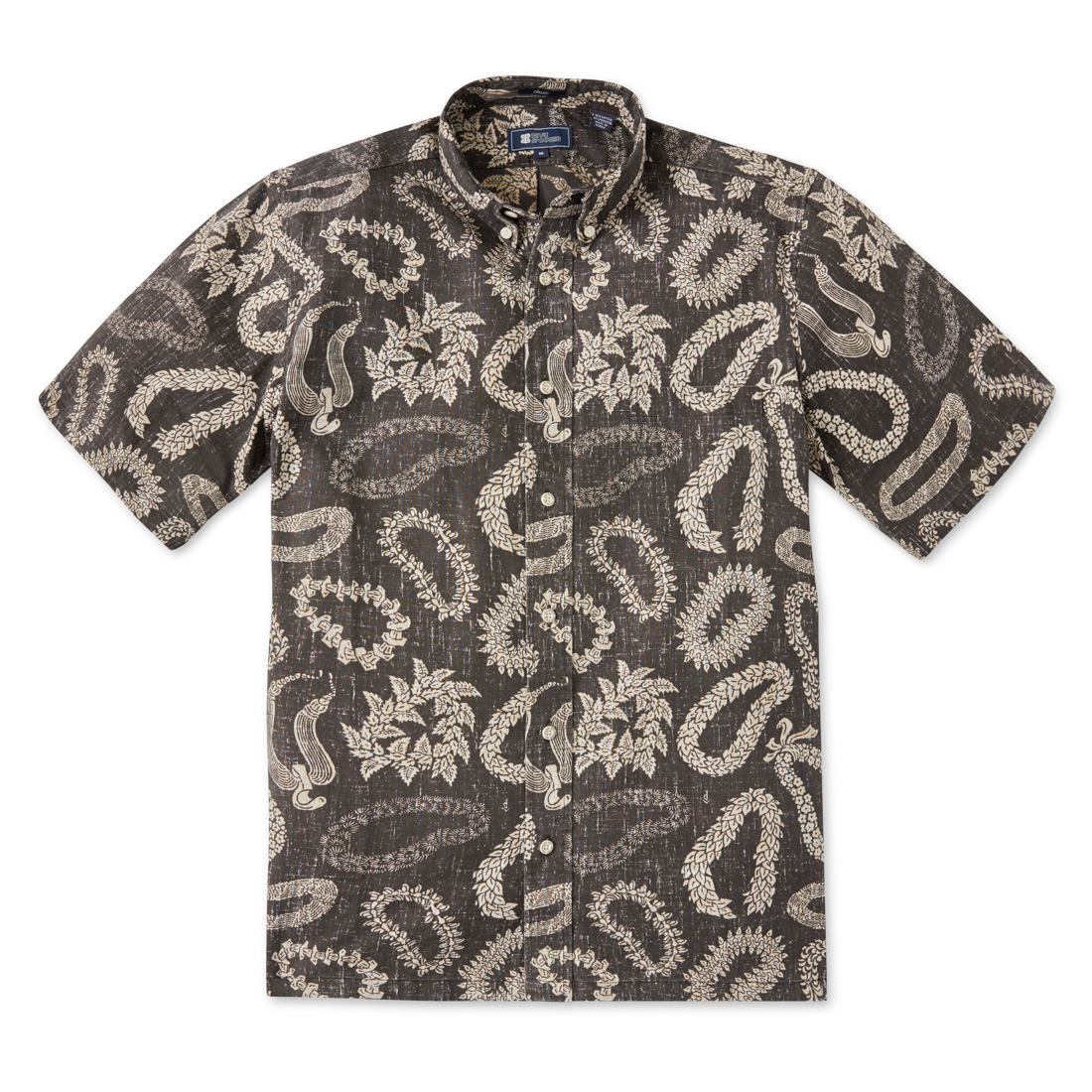 Aloha Shirt, Lei’d Back, Design by Dietrich Varez – Volcano Art Center
