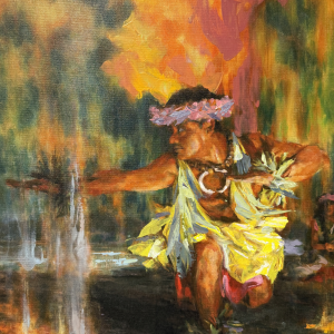 Kāne- Merrie Monarch, Enhanced Giclee by Rod Cameron