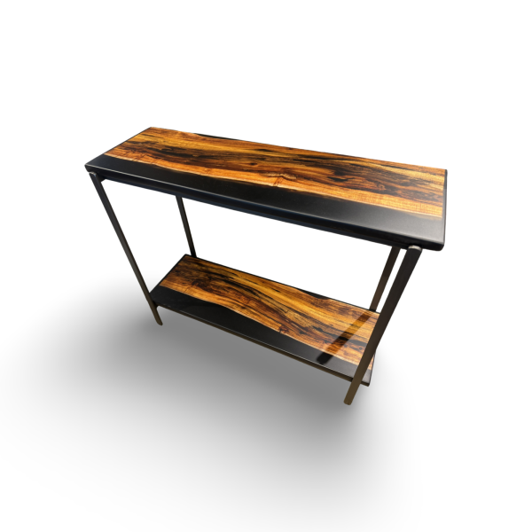 Koa & Epoxy Hall Table by Mike and Misato Mortara