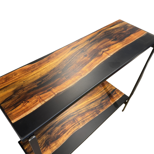 Koa & Epoxy Hall Table by Mike and Misato Mortara - Image 2