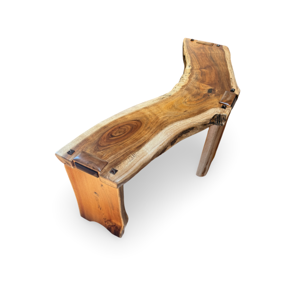 Koa Loveseat Bench by Bill Hamilton - Image 2