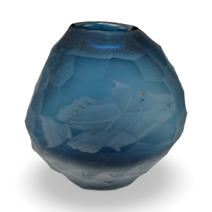 Small Vase, Etched Glass by Heather Mettler