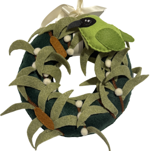 ʻAmakihi in Koa, Dry Wreath by Naiʻa Odachi