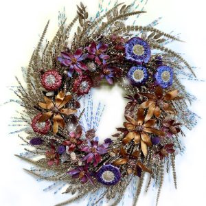 Spiral Glow, Dry Wreath by Lanaya Deily