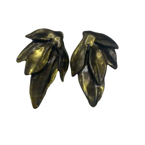 Golden Maile, Earrings by Sarah Talich