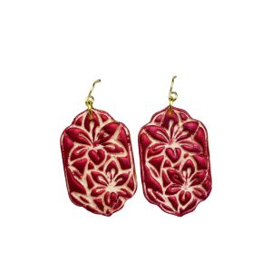 Pink Plumeria, Earrings by Sarah Talich