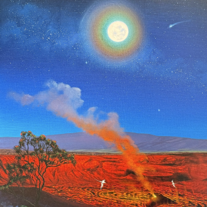 Halemaʻumaʻu Full Moon by Thomas Deir