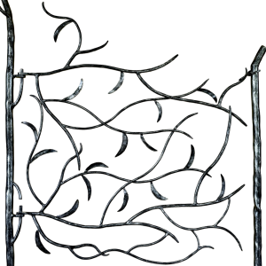 Koa Gate, Sculpture by Ernest and Lois Rich