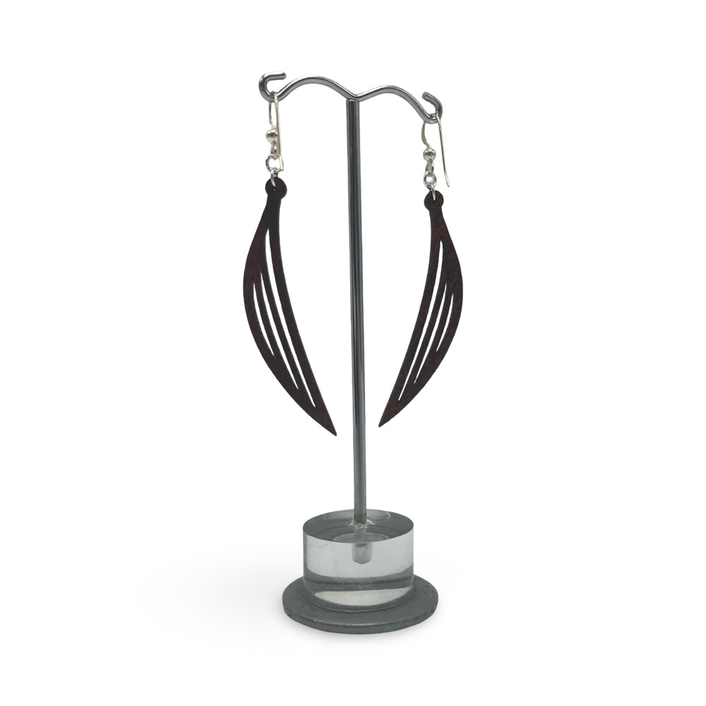 Koa Leaves, Koa Wood Earrings by Erin Datlof - Image 2