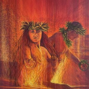 Pele & Wahialoa, Painting by David Gallegos