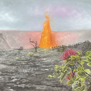 Raining Pele's Hair, Original Painting by Luti Castro
