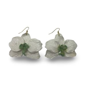 White Orchids Earrings by Sarah Talich