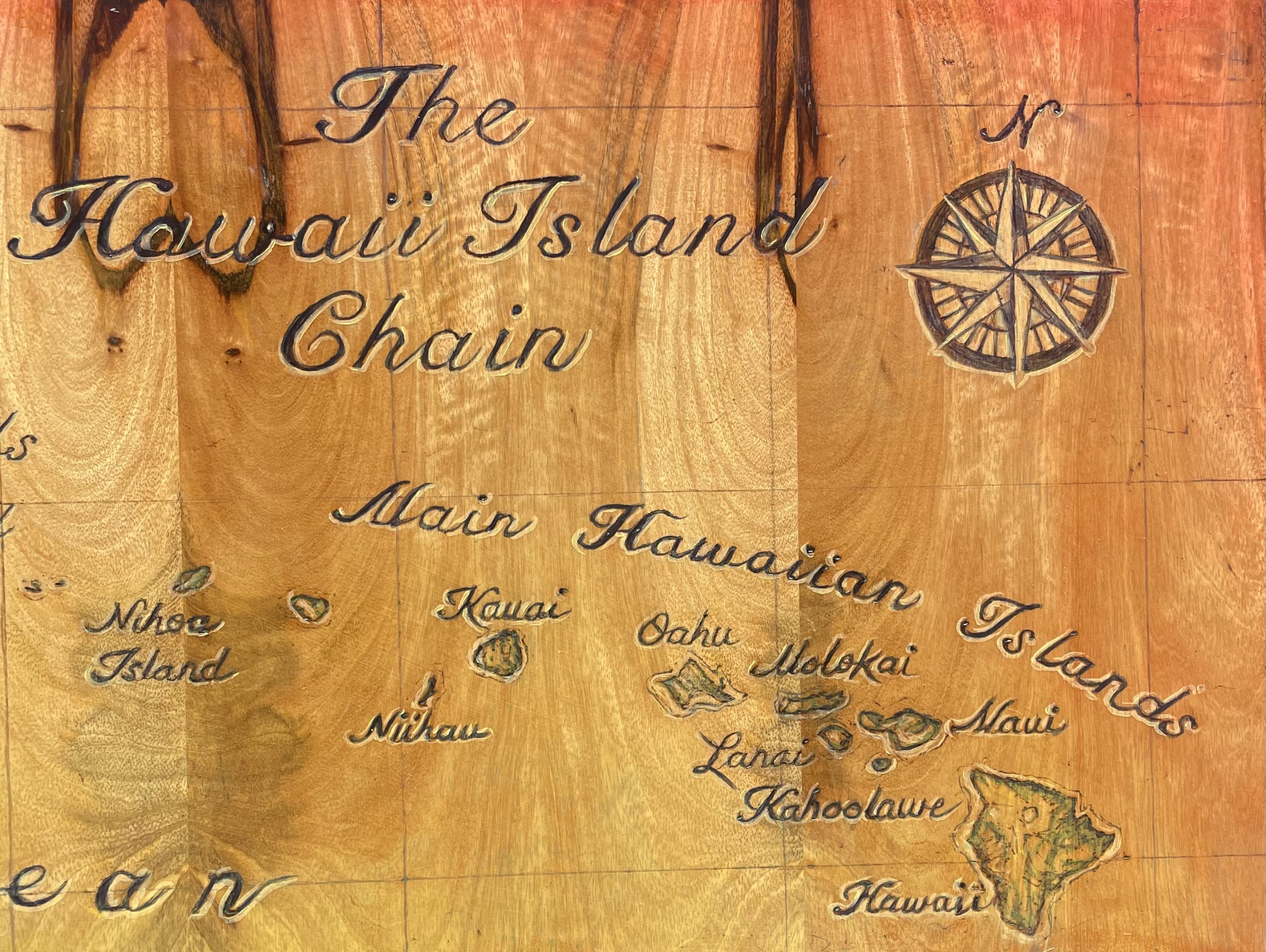 Hawaii Island Chain, Painting by David Gallegos