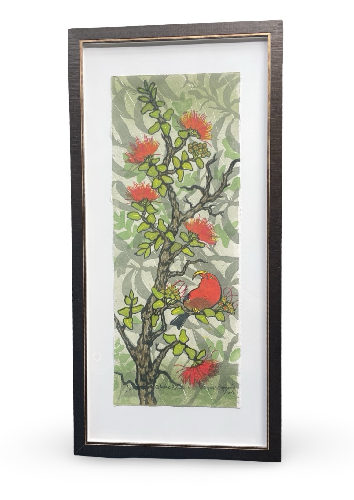Hakalau Rain Woodblock Print by Margaret Barnaby - Image 2