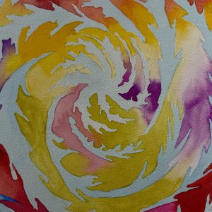 Abstract watercolor painting by Roslyn Moresh