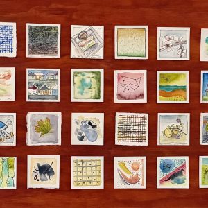 3 x 3 Watercolor Paintings by Robin Scanlon