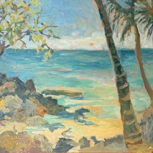 Cave at Lapakahi, Oil Painting by Diane Renchler