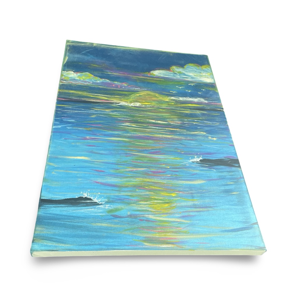Sunrise Over Keaukaha, Painting by Lacyann Lyons - Image 4